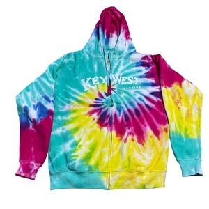 Key West Florida Tie Dye Hoodie Zero Gravitee Full Zip Sweatshirt‎